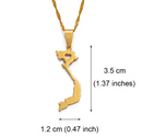 Vietnam Map Pendant Necklace