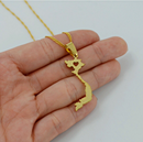 Vietnam Map Pendant Necklace