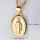Blessed Virgin Mary Christian Pendant Necklace