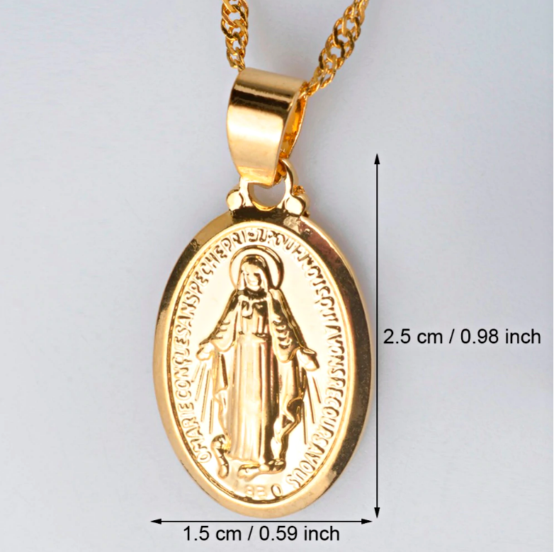 Blessed Virgin Mary Christian Necklace