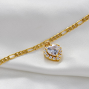 Heart Colorful Stone Ankle Bracelet