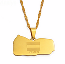 Yemen Map Pendant Necklace
