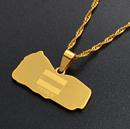 Yemen Map Pendant Necklace