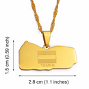 Yemen Map Pendant Necklace