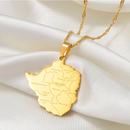 Zimbabwe Map Pendant Necklace