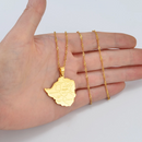 Zimbabwe Map Pendant Necklace