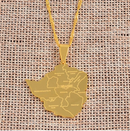 Zimbabwe Map Pendant Necklace
