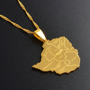 Zimbabwe Map Pendant Necklace